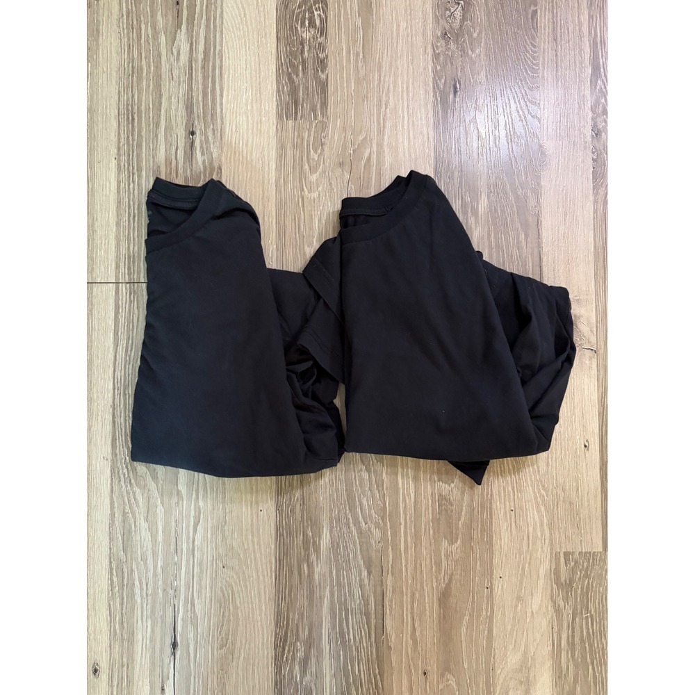 Fresh Clean Threads Lot of 2 Black Long Sleeve StratuSoft Crew Neck Tee Mens 3XL